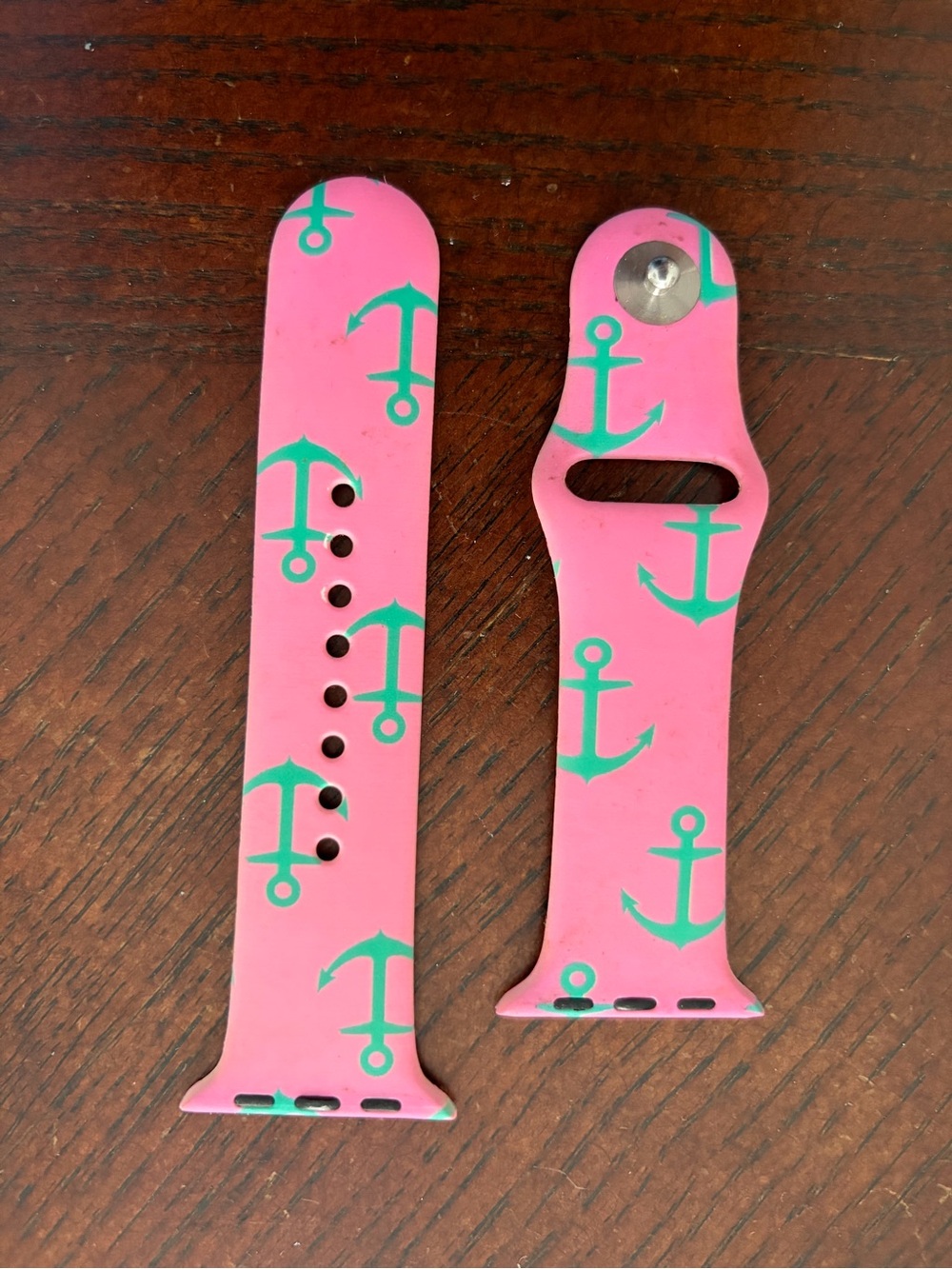 Pink Anchor Silicone Apple Watch Band